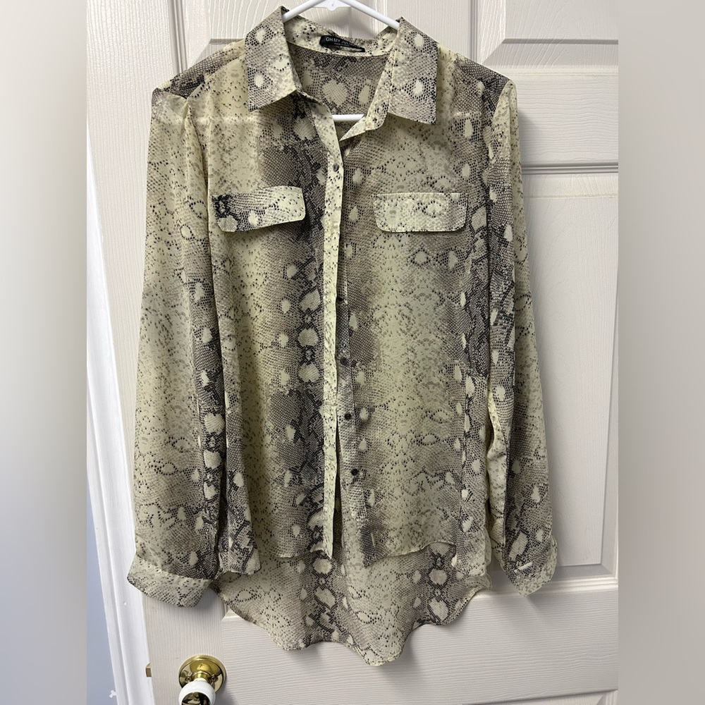 Oh My Julian Snakeskin Blouse